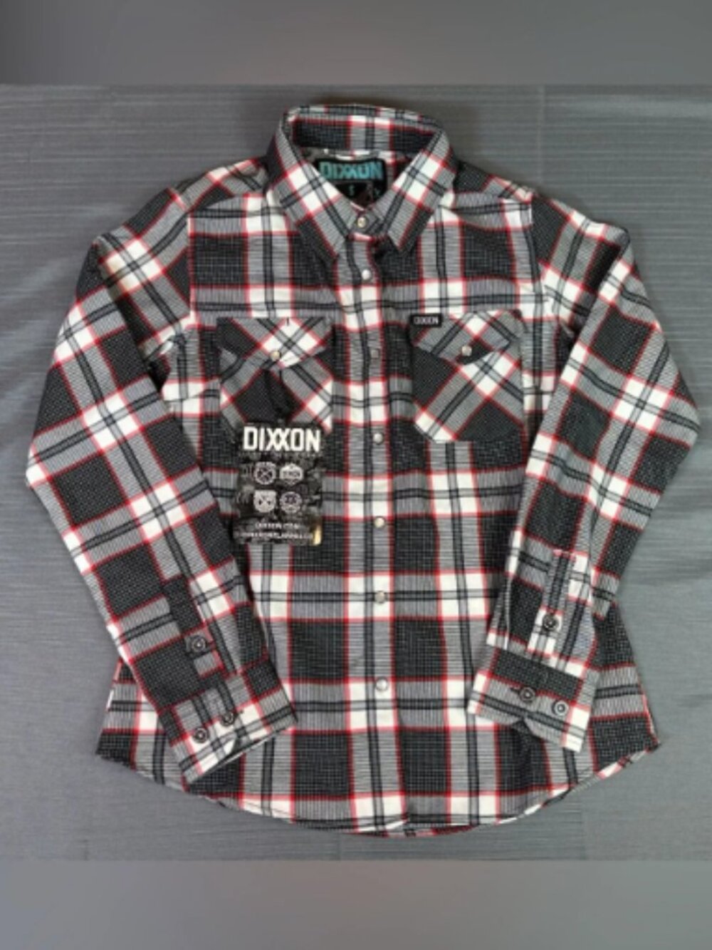 Dixxon The Chains Flannel Womens Black Red Plaid Snap Shirt